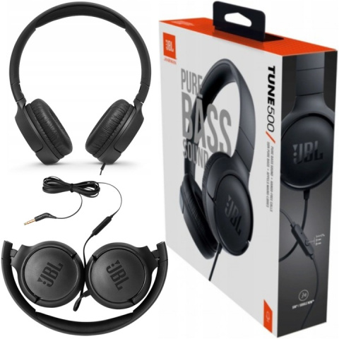 Słuchawki JBL TUNE500 z mikrofonem na kablu Słuchawki JBL TUNE500 z mikrofonem na kablu