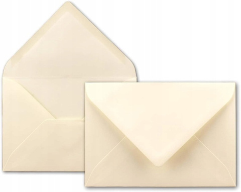 Koperta dekoracyjna kolor Waniliowy 50 sztuk B6