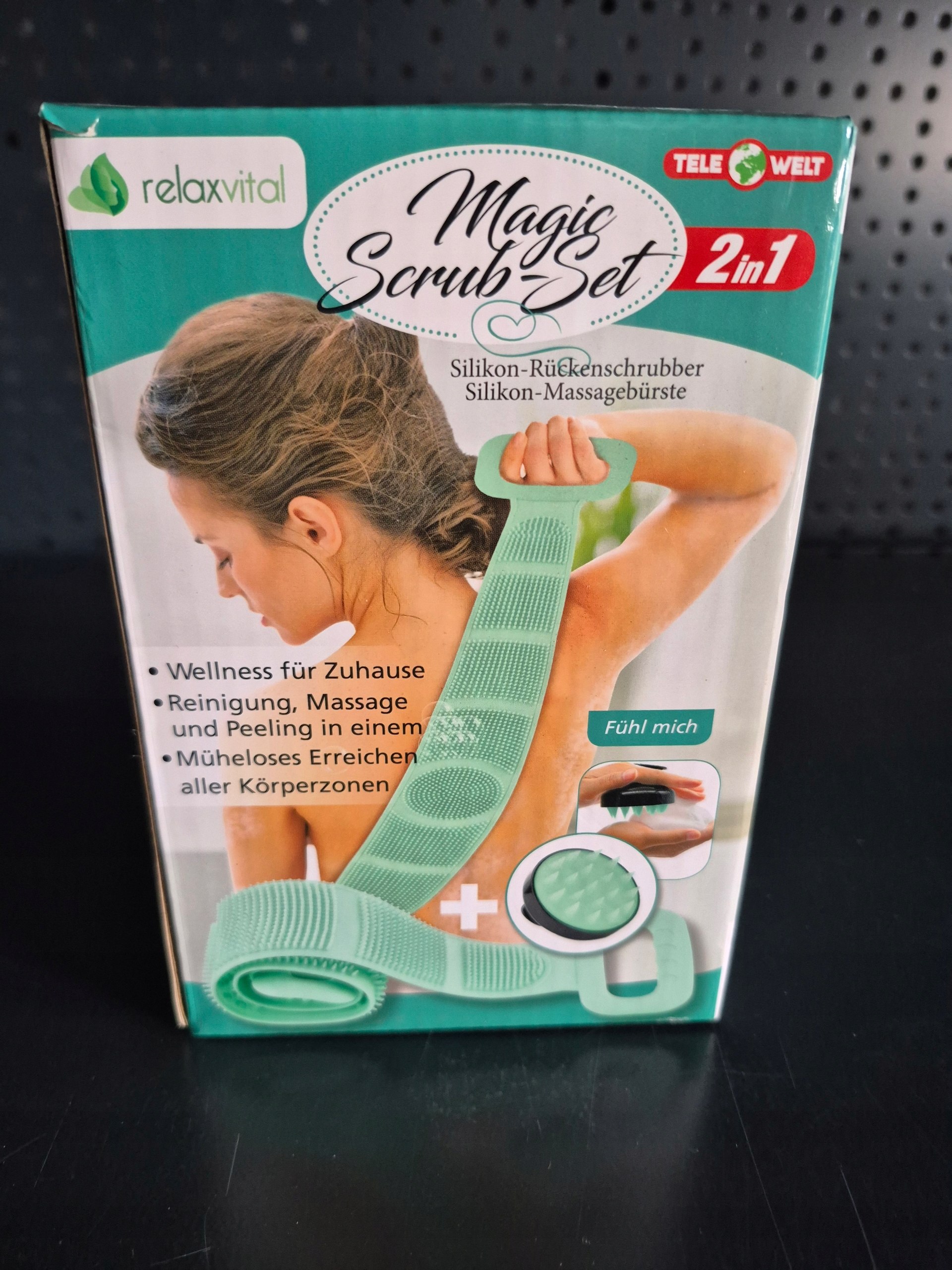 ZESTAW DO MASAŻU GŁOWY I PLECÓW RELAX VITAL Magic Scrub Materiał części myjącej tworzywo sztuczne